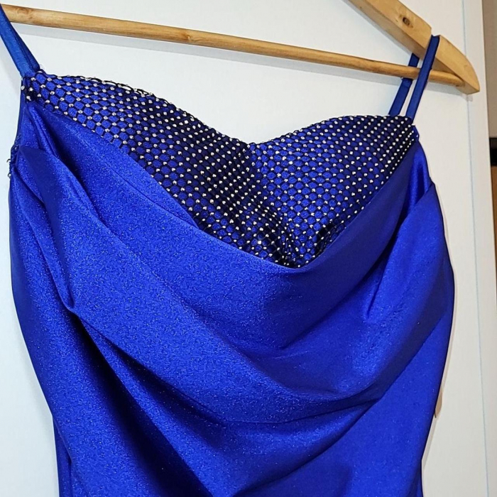 Rochie de dama cu decolteu evidentiat cu strasuri si bretele, Italia [3]
