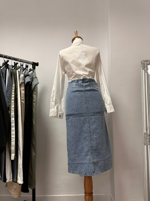 Rochie Dama Denim Blend cu Curea [6]