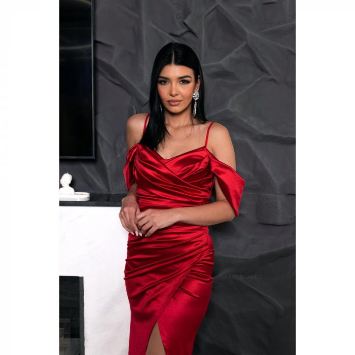 Rochie dama fara maneci cu bretele - Fabbia [3]