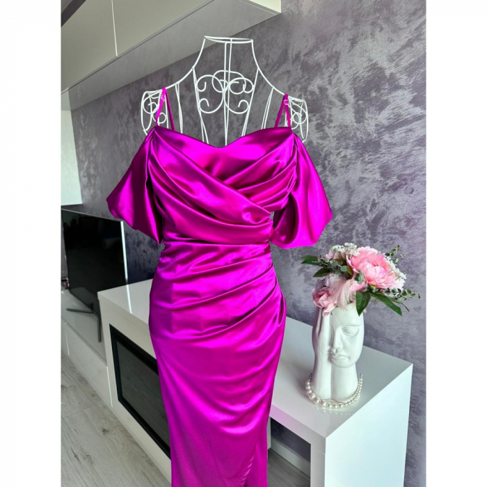 Rochie dama fara maneci cu bretele - Fabbia [6]