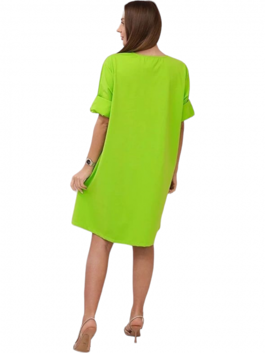 Rochie dama floare 3D decorativa - Gala - vernil [5]