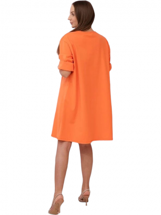 Rochie dama floare 3D decorativa - Gala - portocaliu [2]