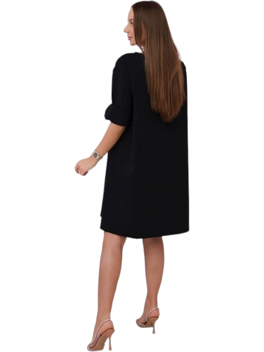 Rochie dama floare 3D decorativa - Gala - negru [2]