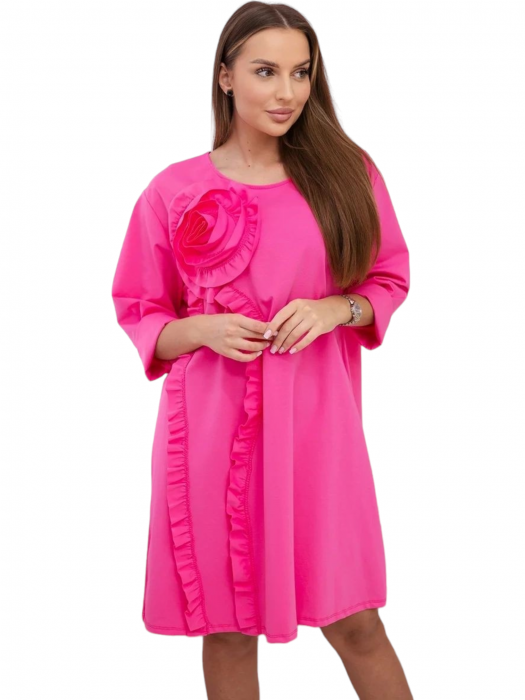Rochie dama floare 3D decorativa - Gala - roz [2]