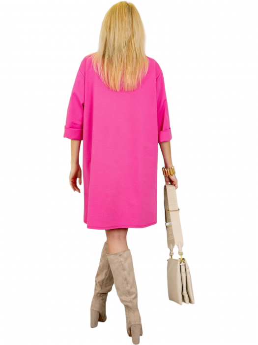 Rochie dama floare 3D decorativa - Gala - roz [5]