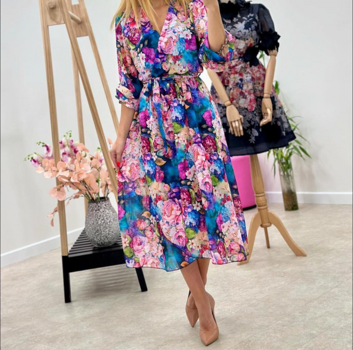 Rochie Dama Midi din Voal Captusit [1]