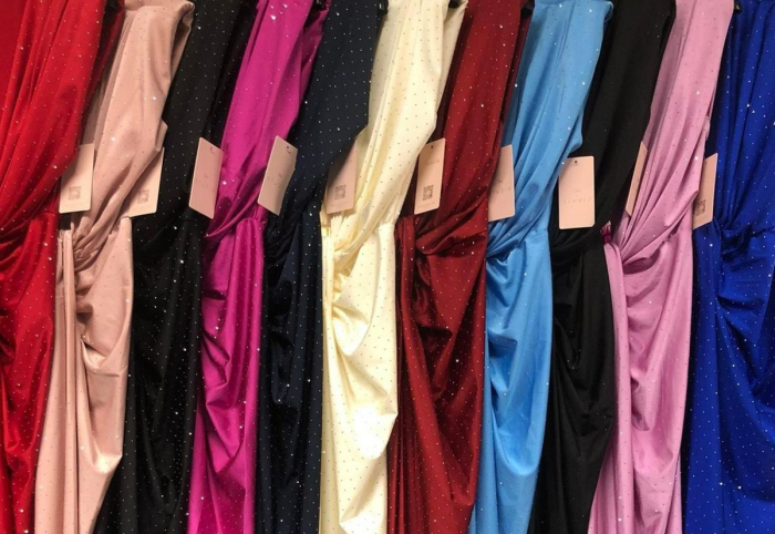 Rochie Dama Lycra croiala cu fronseuri si decolteu adanc cu strasuri - Hannah [3]