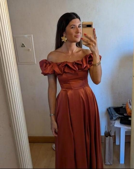 Rochie dama midi cu volane - Alesia [8]