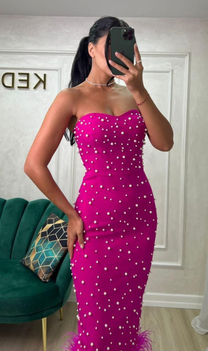 Rochie Dama Midi cu Perle - Aphrodite [2]