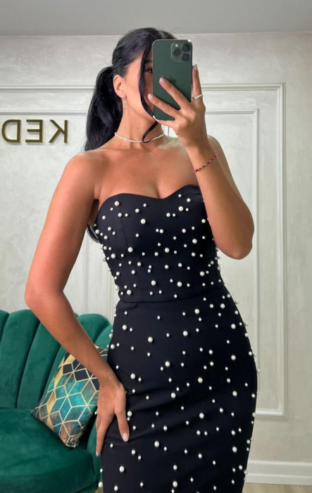 Rochie Dama Midi cu Perle - Aphrodite [2]