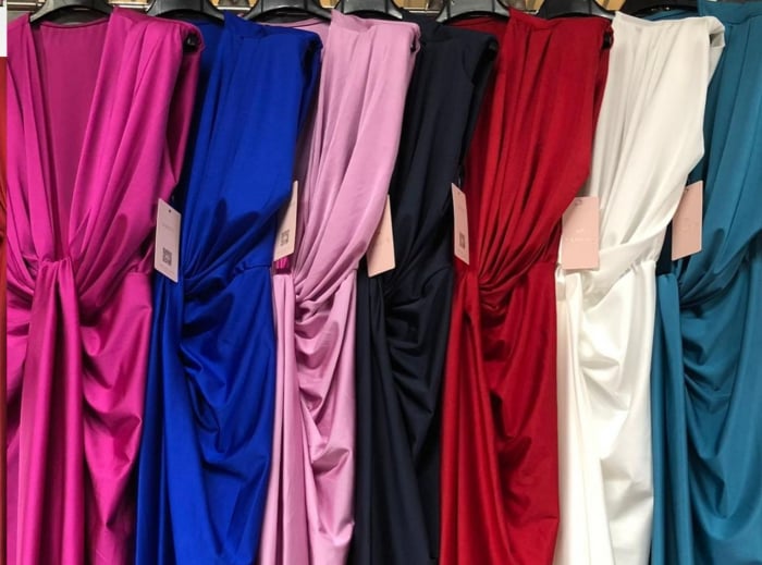 Rochie Dama Satin croiala cu fronseuri si decolteu adanc - Hannah [4]