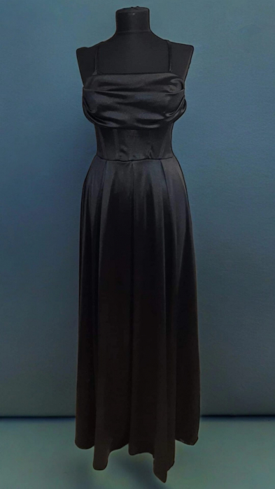 Rochie lunga satin cu corset Clara – rochie eleganta marime universala S-XL, ideala pentru evenimente speciale [1]