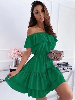 Rochie Baby Doll Scurta cu Volane - Ofelia [1]