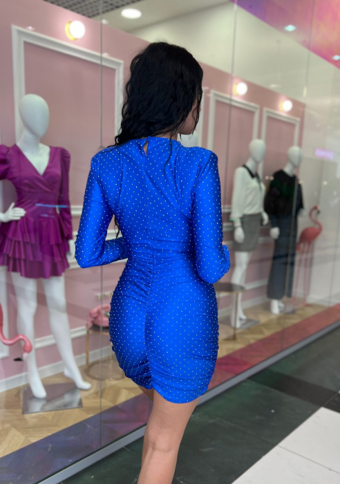 Rochie de seara din satin-lycra cu sclipici midi - rosu [7]