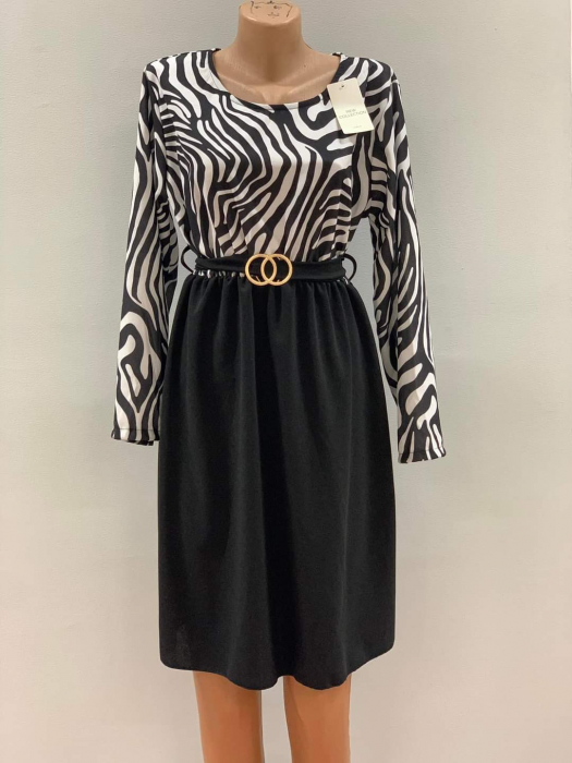 Rochie de zi cu imprimeuri diverse - ALN [1]