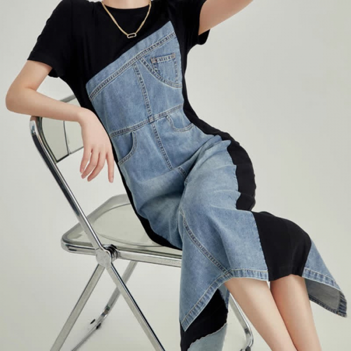 Rochie Denim Blend model asimetric - negru [9]