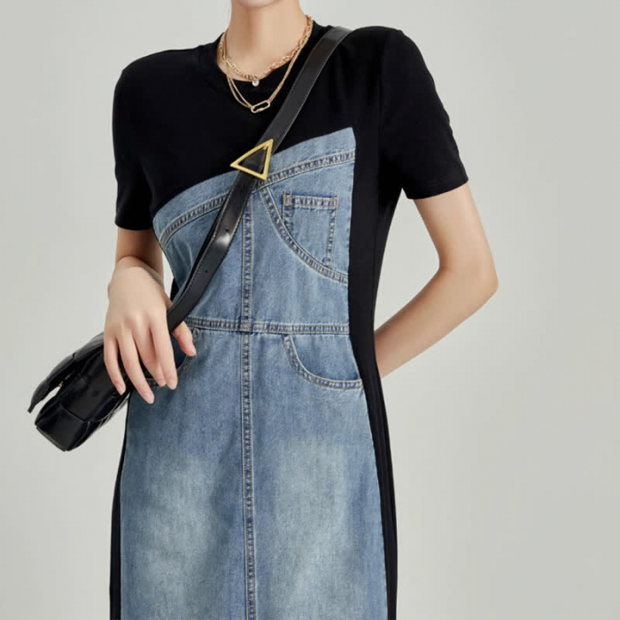 Rochie Denim Blend model asimetric - negru [7]