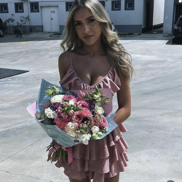 Rochie cu volane, decolteu adanc, marime universala, diverse culori - Russian [6]