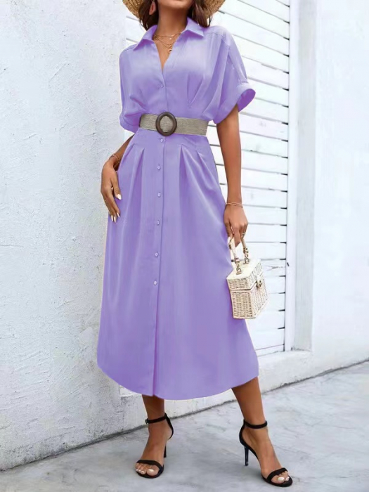 Rochie midi casual cu curea - Anca [1]