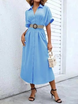 Rochie midi casual cu curea - Anca [1]