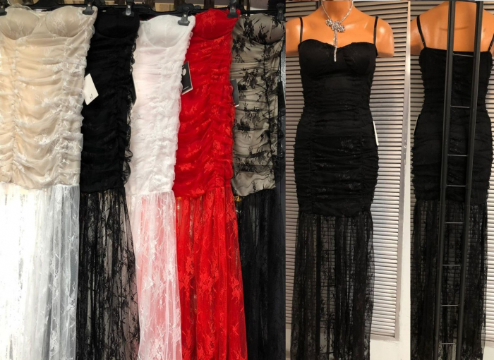 Rochie eleganta din dantela fit & flare, decolteu inima, fara maneci, marime universala S-L, Adana Maxi Dress [1]