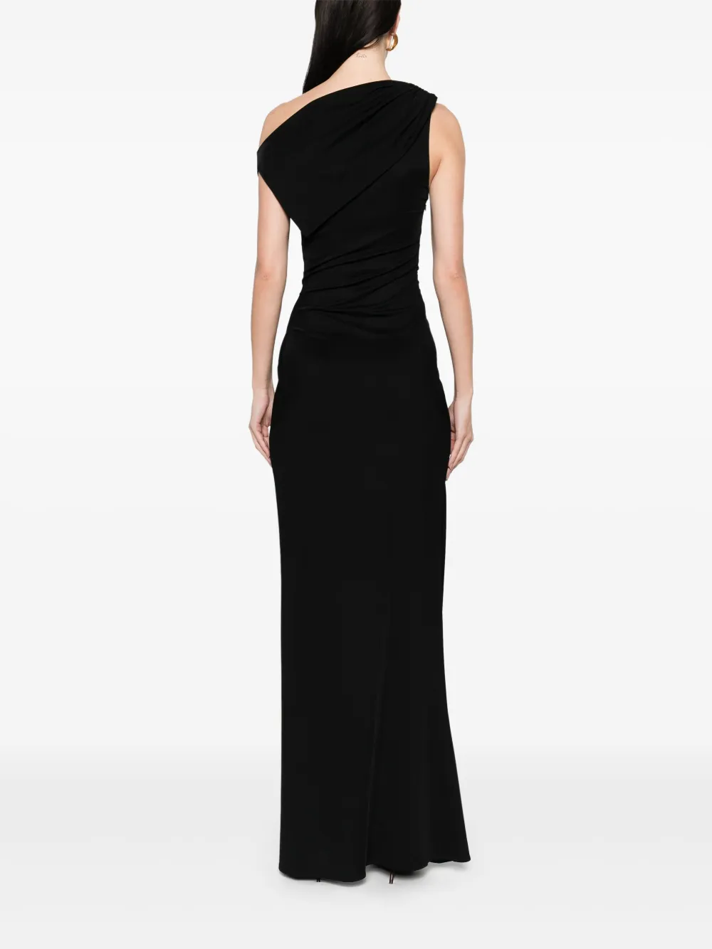 Rochie eleganta lycra Elisabetta Franchinni cu slit lateral si broșa aurie – Made in Italy, masura universala S-M [7]