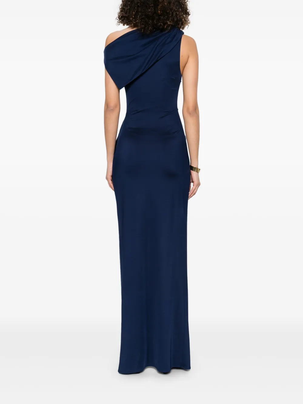 Rochie eleganta lycra Elisabetta Franchinni cu slit lateral si broșa aurie – Made in Italy, masura universala S-M [4]