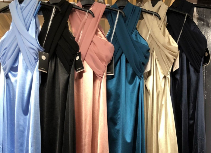 Rochie lunga Capri satin, esarfa reglabila si croi pe bie – eleganta multifunctionala, marime universala S-M [10]