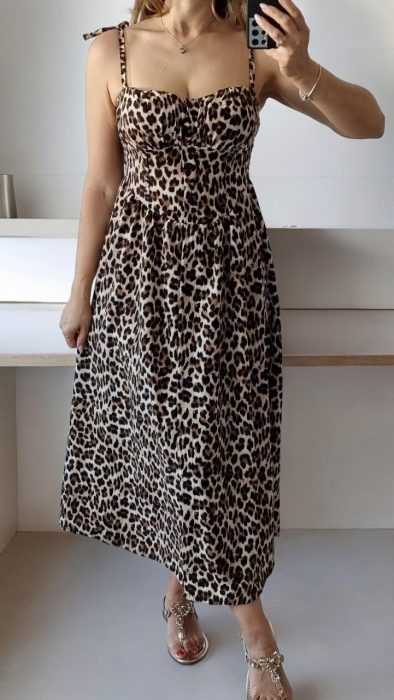 Rochie Lunga Model Decupat pe Picior - Positano - stil camasa [3]