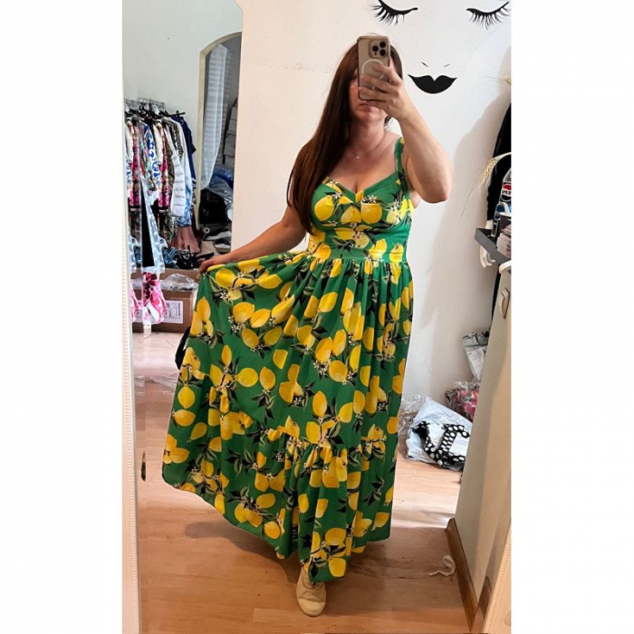 Rochie Lunga Model Decupat pe Picior - Positano [2]