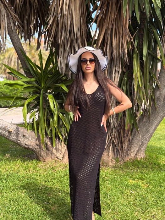 Rochie plaja tricotata lunga, model vara, marime universala S-L – 4 culori [1]