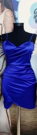 Rochie scurta din satin cu bretele [1]