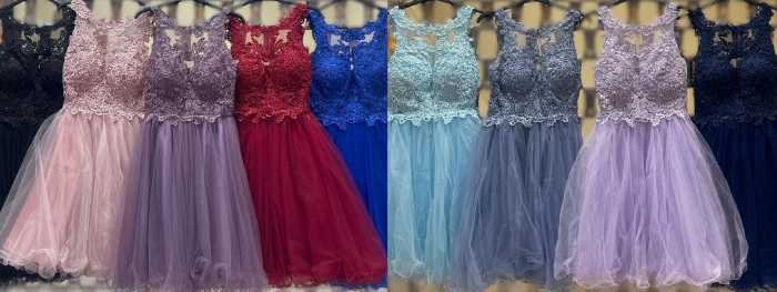 Rochie scurta ocazie din dantela si voal - Baby Doll [3]