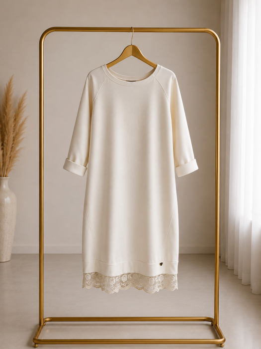 Rochie Sport cu buzunare din bumbac și broderie [4]