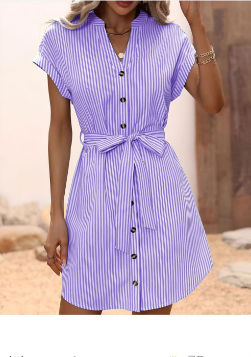 Rochie tip camasa cu, crodon in talie [1]