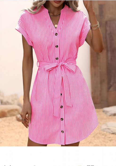 Rochie tip camasa cu, crodon in talie [1]