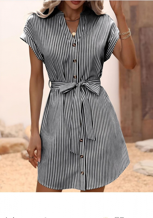 Rochie tip camasa cu, crodon in talie [1]