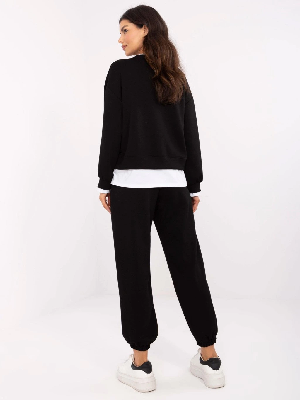 Set Casual Dama Vascoza Cu Elastan, Bluza Si Pantaloni cu elastic, Talie Unica - CHMS [2]