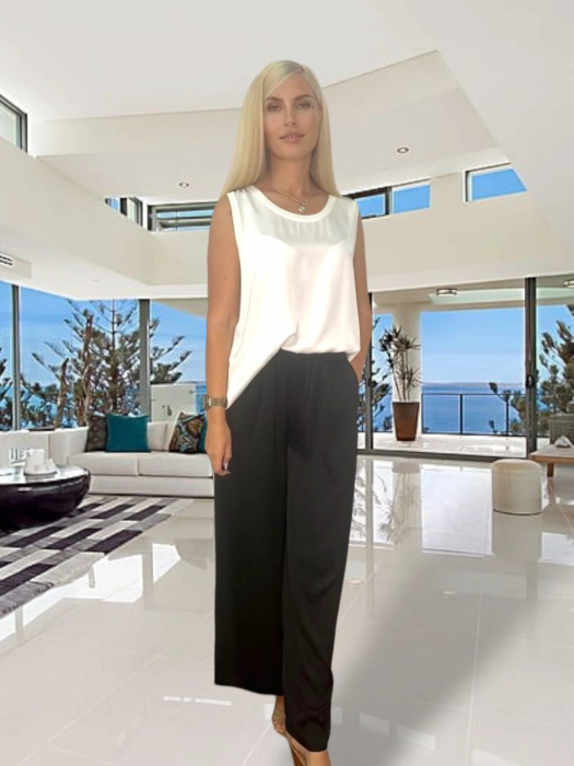 Top dama cu cu aspect matasos fara maneci - Silky [3]