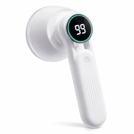 Articole wellness - Aparat de scame pentru curatat haine, Andowl®, Baterie Litiu-polimer 800 mAh, Incarcare USB-C DC 5V, Autonomie 2-3 ore, 6 Lame, Display LED, Material ABS, 3 Moduri de Viteza, Culoare rox, Q-M91