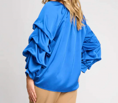 Bluza Dama Satin cu Maneci Bufante [1]