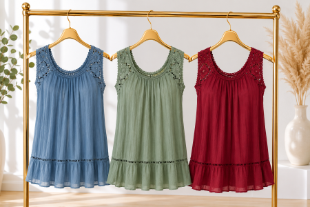 Bluze Dama - Bluza dama din viscoza cu broderie decorativa pe spate si croi lejer - disponibila in 3 culori