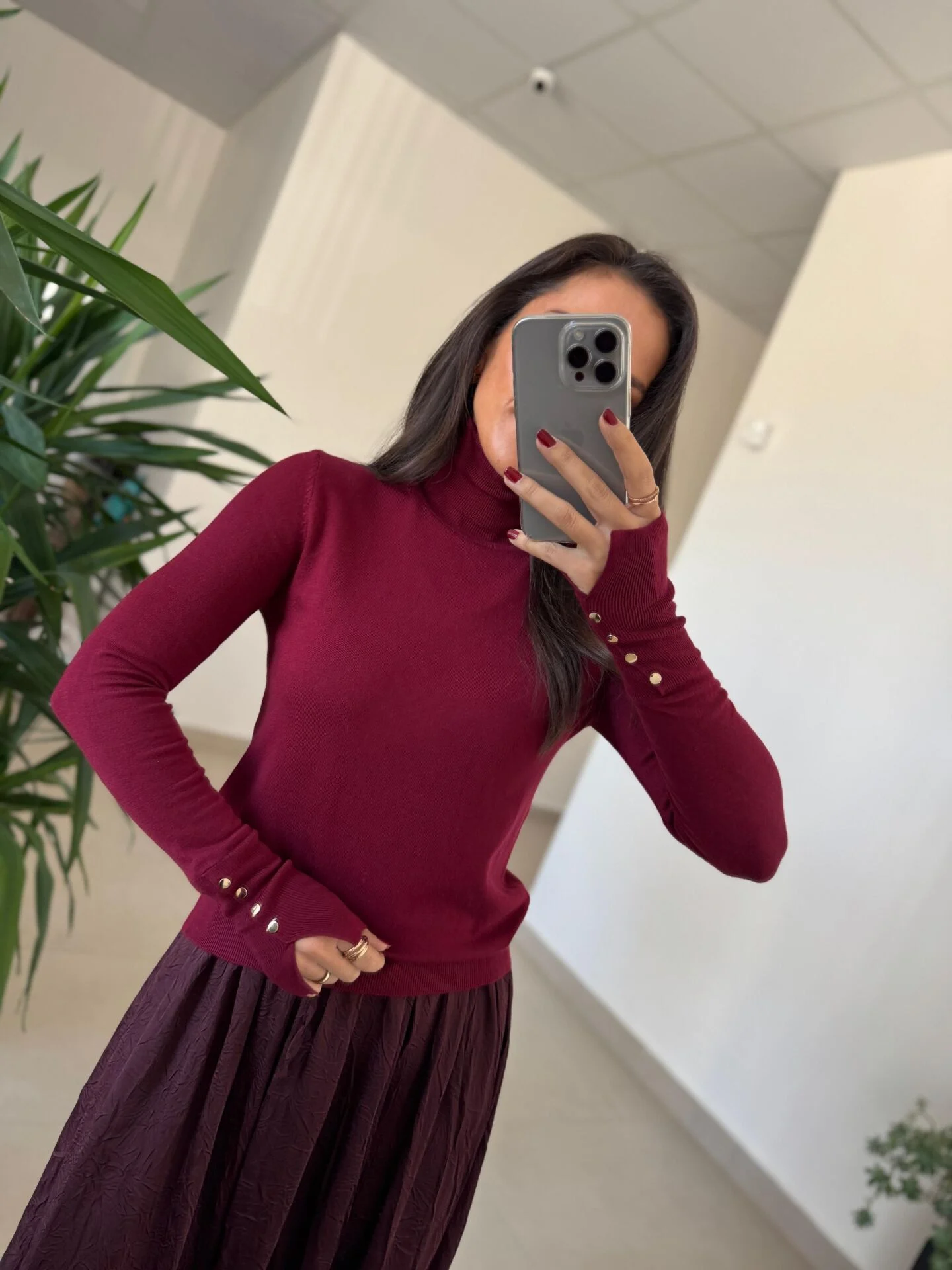 Bluze Dama - Bluza dama Maleta Tricot Fin, maneca lunga, Nasturi aurii