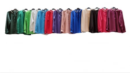 Pulovere Dama - Bluza dama material satinat si guler cu perle - HEB