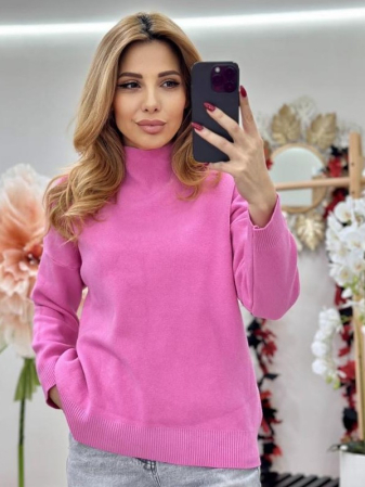 Bluza dama tricot extrafin cu guler inalt, talie universala – model elegant si versatil [1]