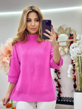 Bluza dama tricot extrafin, maneca trei sferturi, casual-eleganta, marime universala [5]