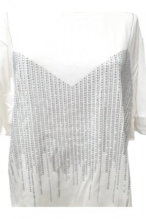 Bluza dama cristale New Zealand - alb [1]