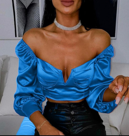 Bluze Dama - Bluza Dama Corset Satinata