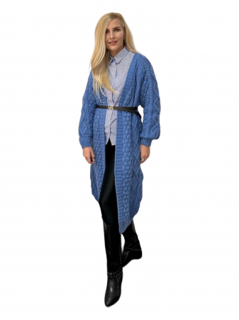 Pulovere Dama - Cardigan Dama Lung Milous Crem - Amethysta.ro