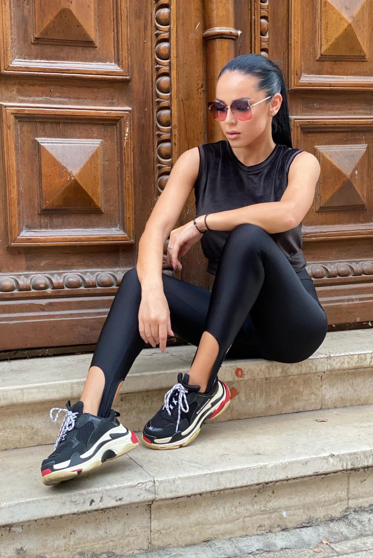 Pantaloni Dama - Colant dama Lycra cu prindere la glezna
